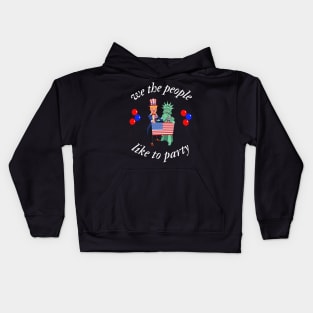 We The People Like To Party, 4th Of July Kids Hoodie